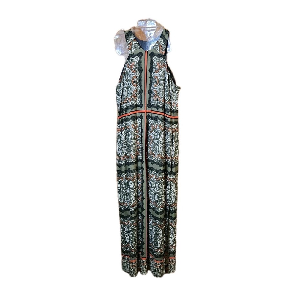 CATO Women Floral Summer Sun Dress XL Sleeveless Multicolor Boho Casual Vacation